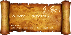 Galvanek Zseraldin névjegykártya